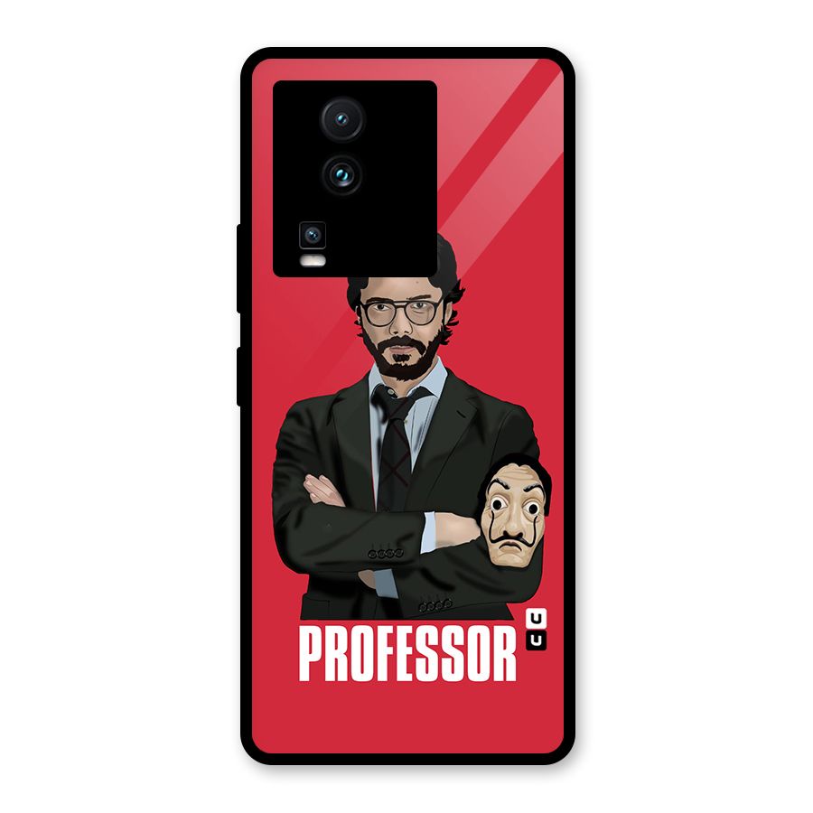 Professor Art Illustration Glass Back Case for Vivo iQOO Neo 7