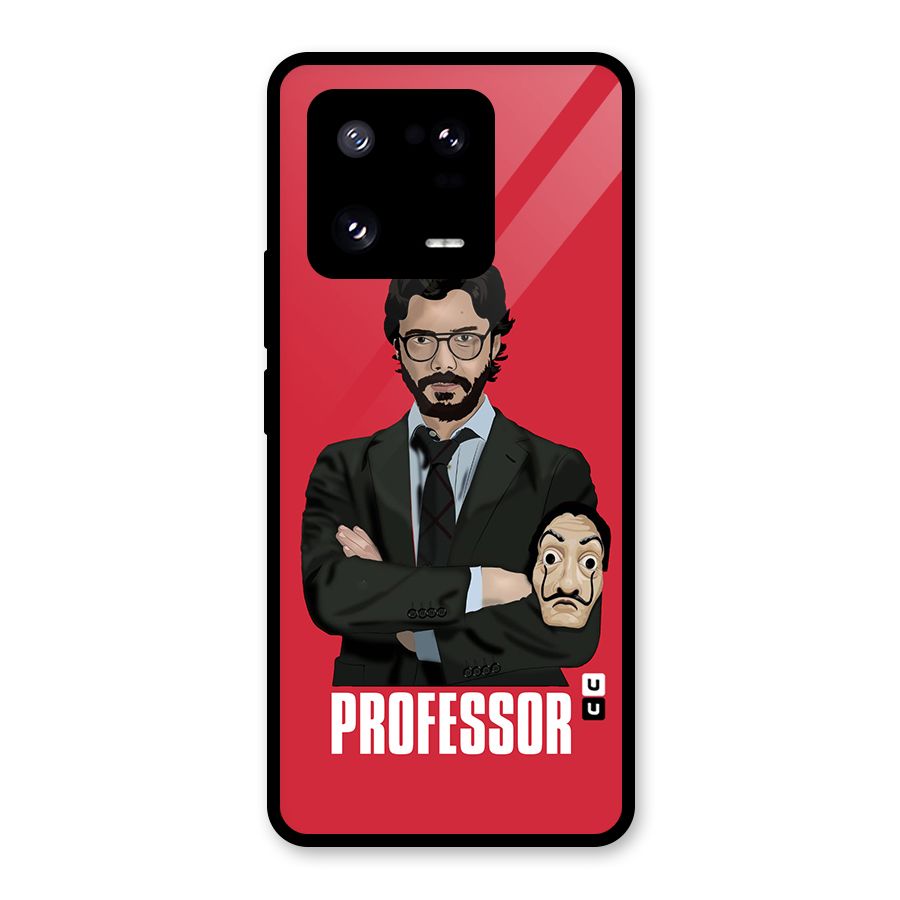 Professor Art Illustration Glass Back Case for Xiaomi 13 Pro