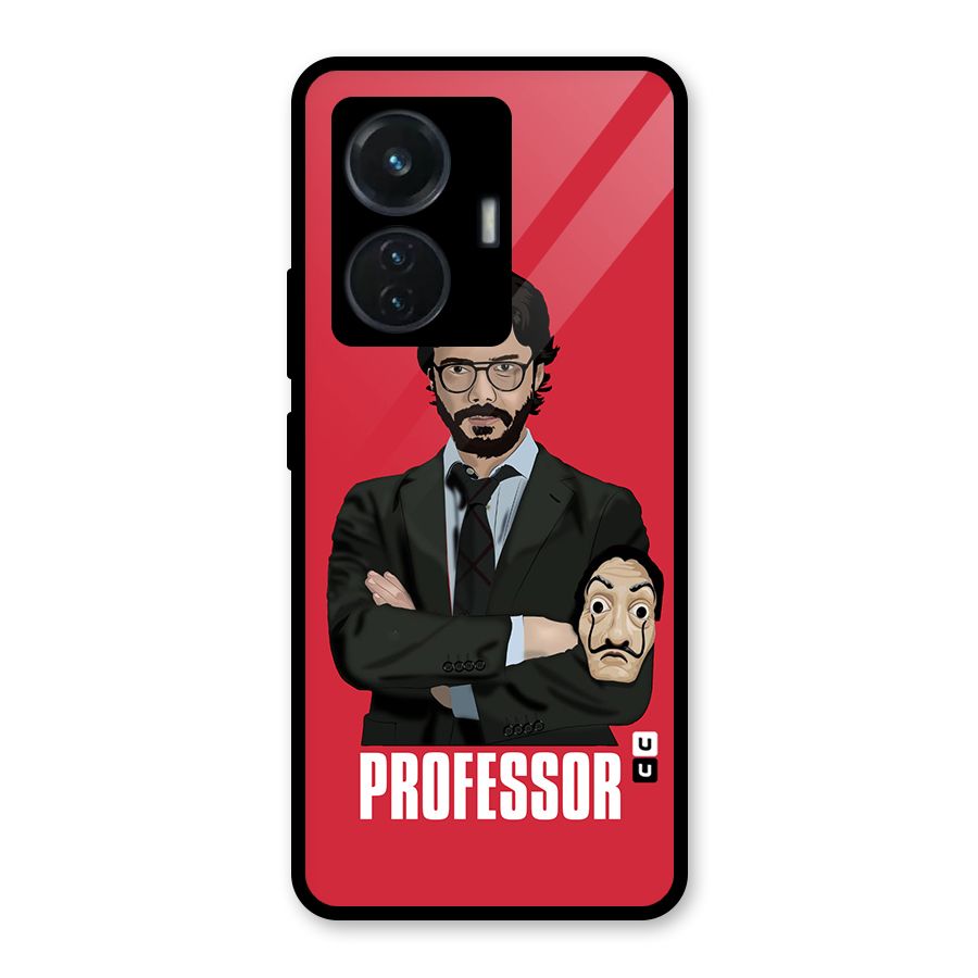 Professor Art Illustration Glass Back Case for iQOO Z6 44W