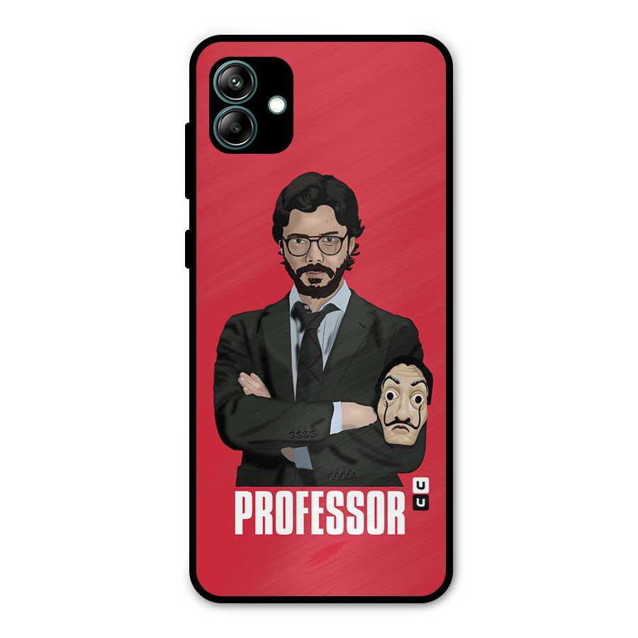 Professor Art Illustration Metal Back Case for Galaxy A04