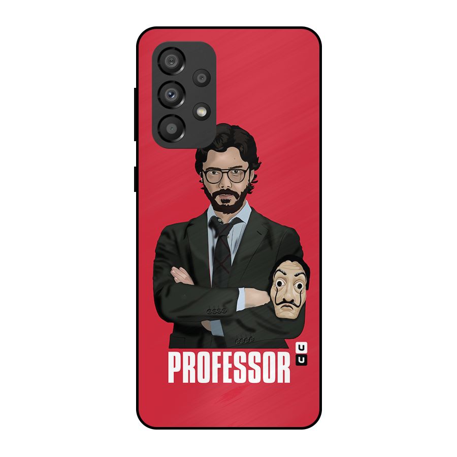 Professor Art Illustration Metal Back Case for Galaxy A33 5G
