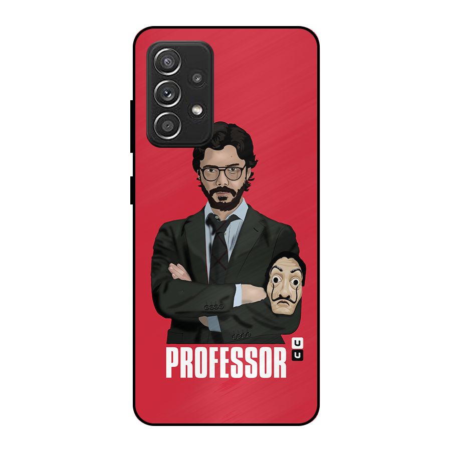 Professor Art Illustration Metal Back Case for Galaxy A52s 5G