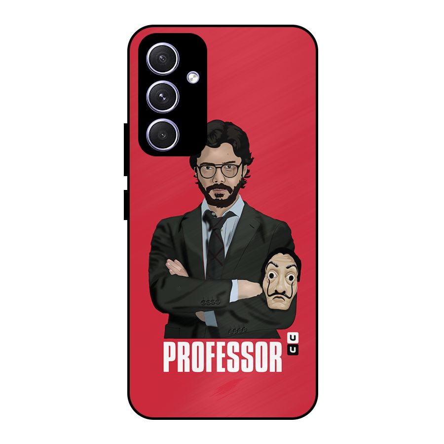 Professor Art Illustration Metal Back Case for Galaxy A54