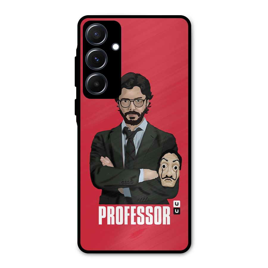 Professor Art Illustration Metal Back Case for Galaxy A55