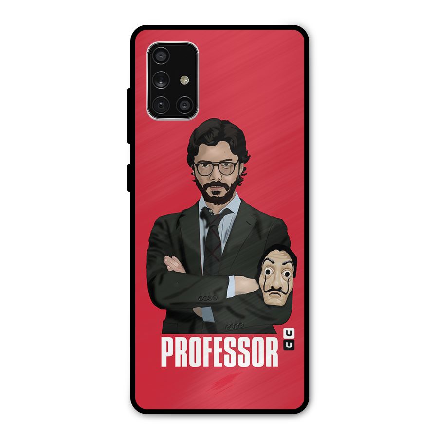 Professor Art Illustration Metal Back Case for Galaxy A71