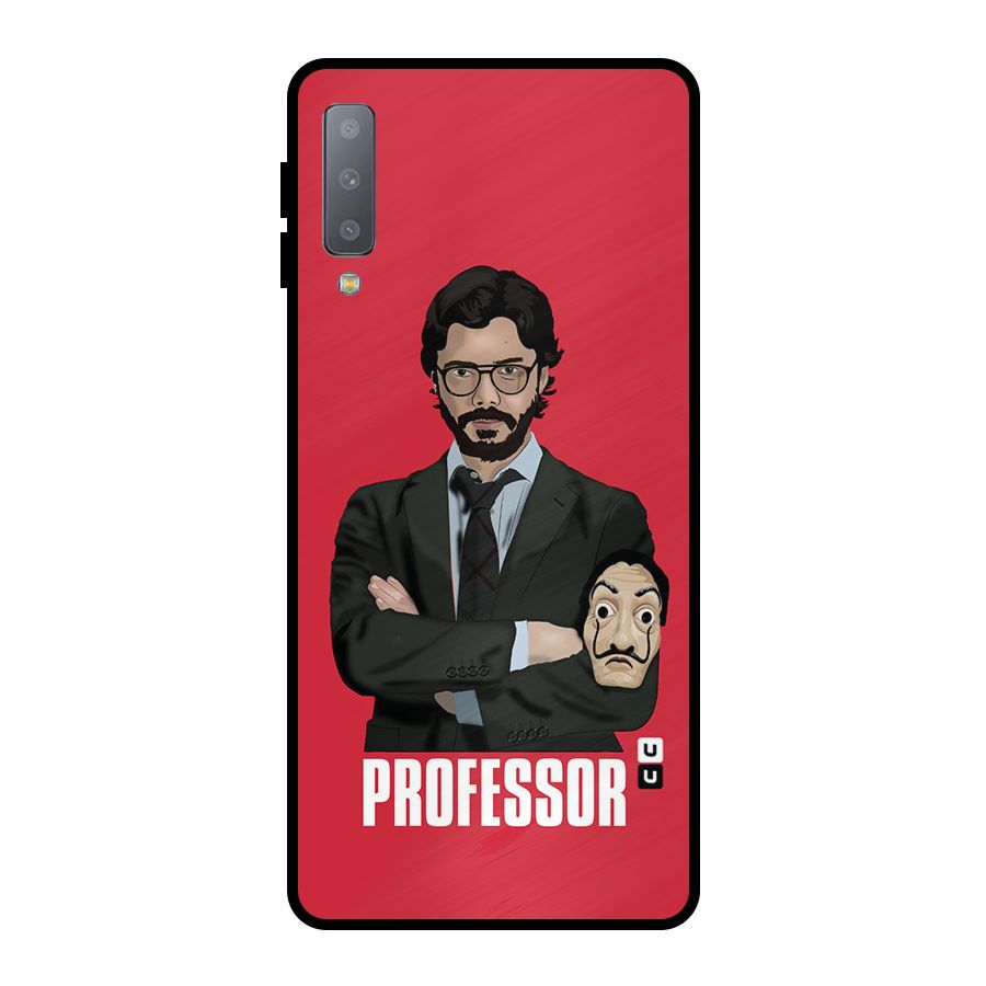 Professor Art Illustration Metal Back Case for Galaxy A7 (2018)