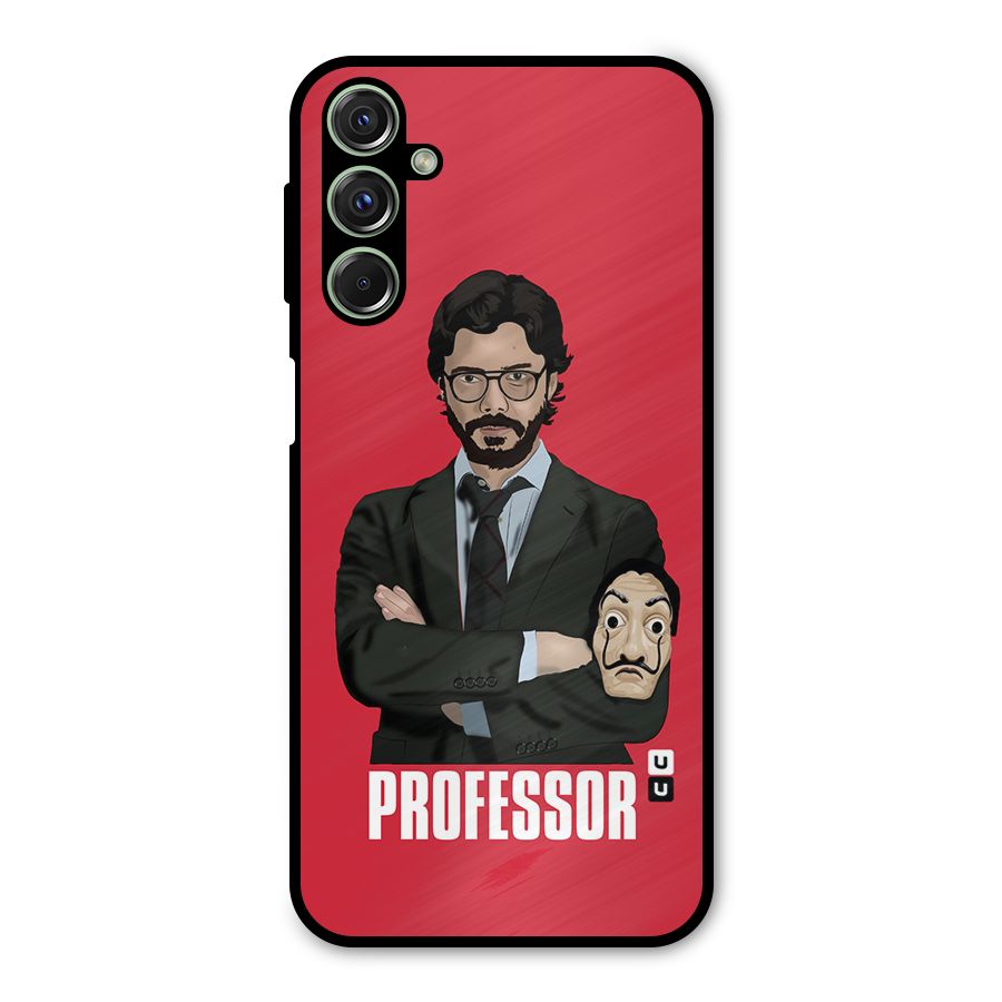 Professor Art Illustration Metal Back Case for Galaxy F34