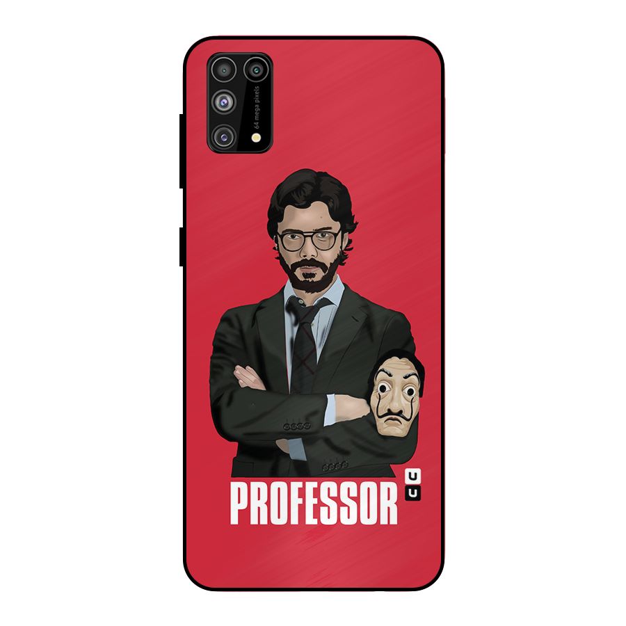 Professor Art Illustration Metal Back Case for Galaxy F41