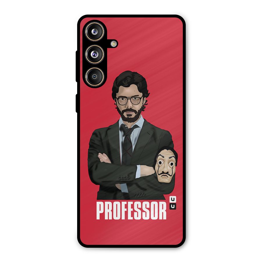 Professor Art Illustration Metal Back Case for Galaxy F55