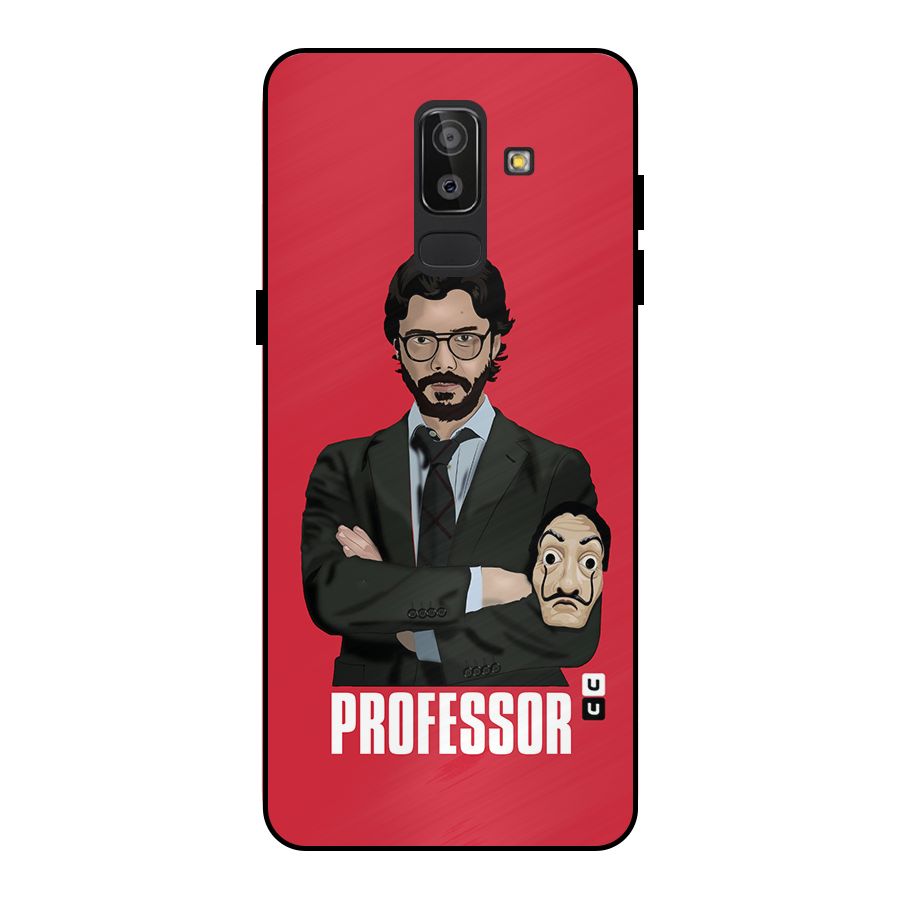 Professor Art Illustration Metal Back Case for Galaxy J8