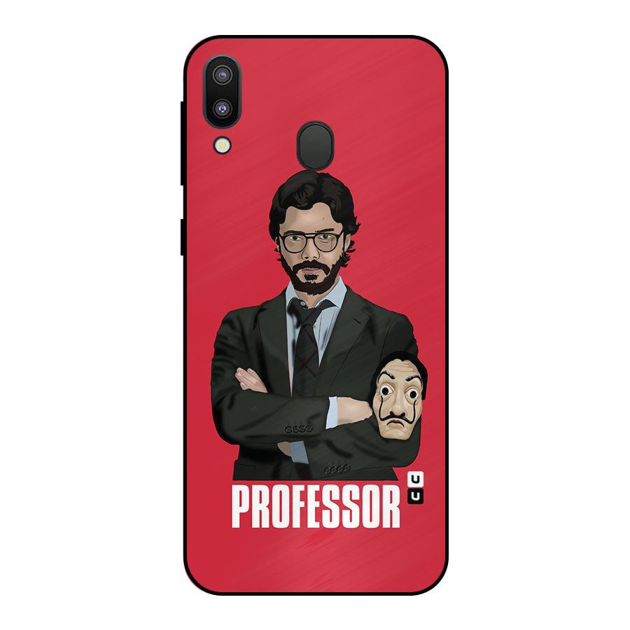 Professor Art Illustration Metal Back Case for Galaxy M20