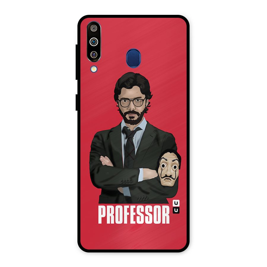 Professor Art Illustration Metal Back Case for Galaxy M30