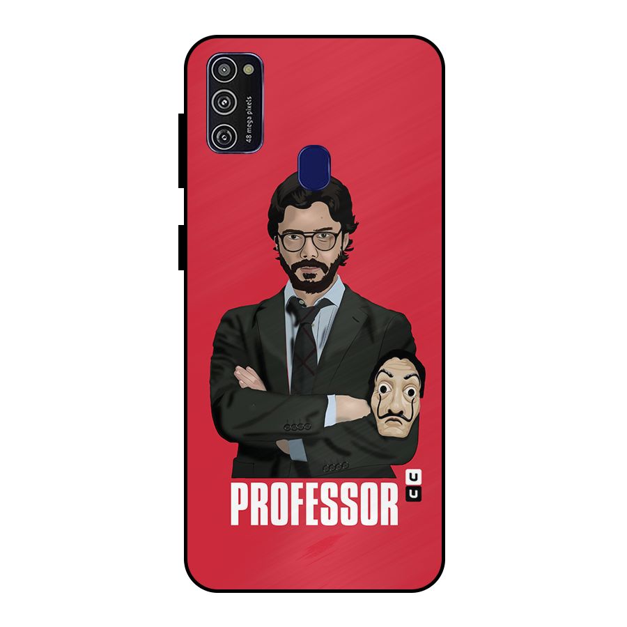 Professor Art Illustration Metal Back Case for Galaxy M30s