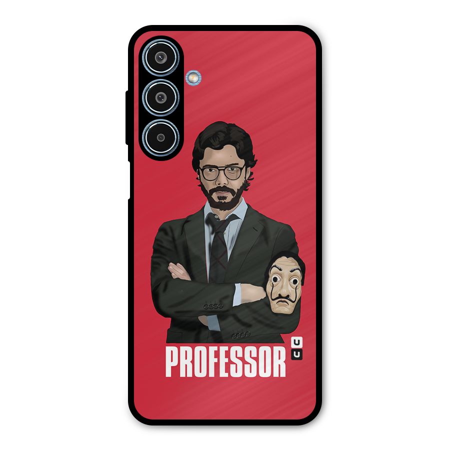 Professor Art Illustration Metal Back Case for Galaxy M35