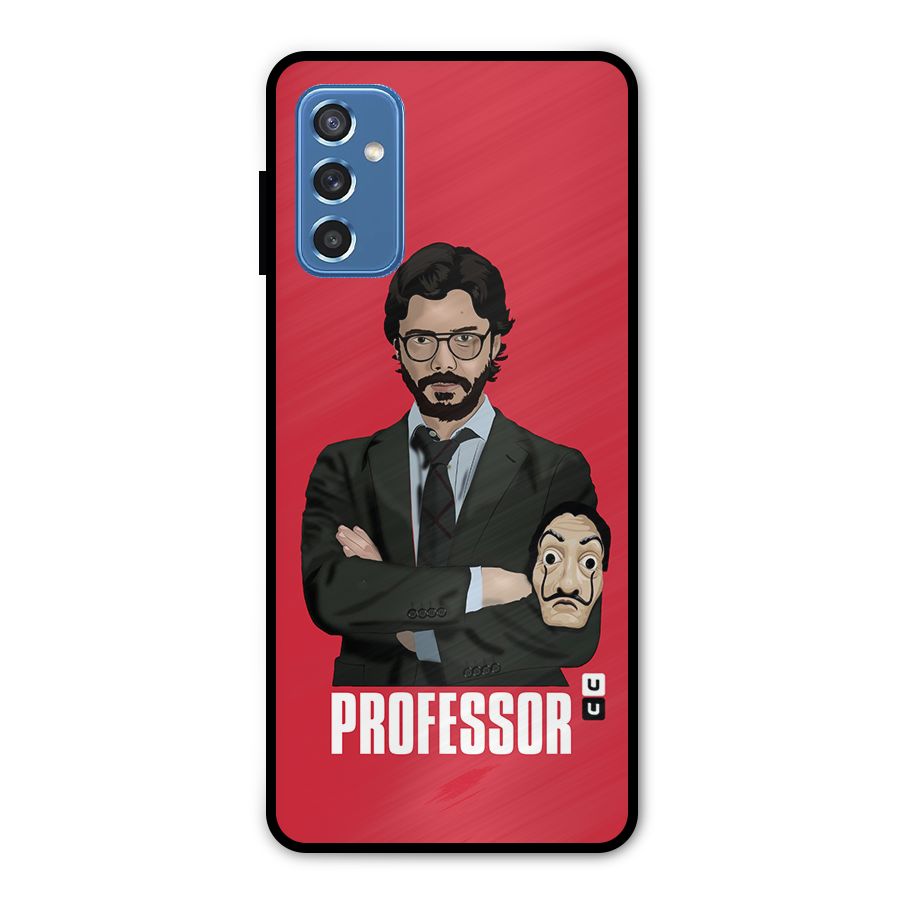 Professor Art Illustration Metal Back Case for Galaxy M52 5G
