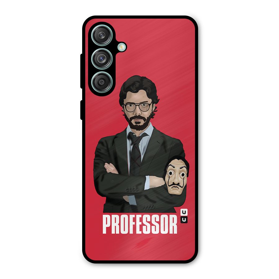 Professor Art Illustration Metal Back Case for Galaxy M55 5G