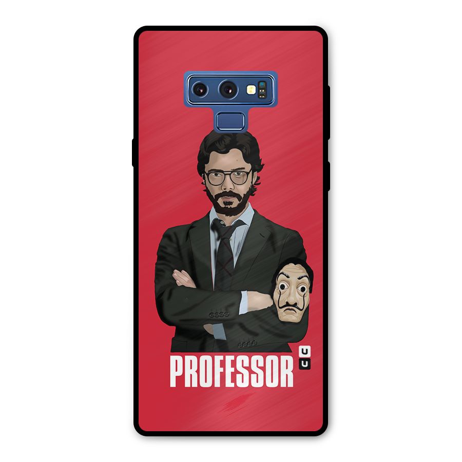 Professor Art Illustration Metal Back Case for Galaxy Note 9