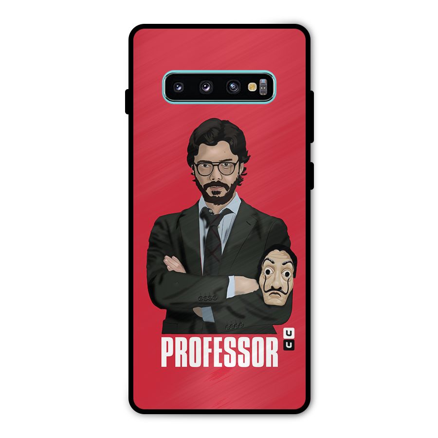 Professor Art Illustration Metal Back Case for Galaxy S10 Plus