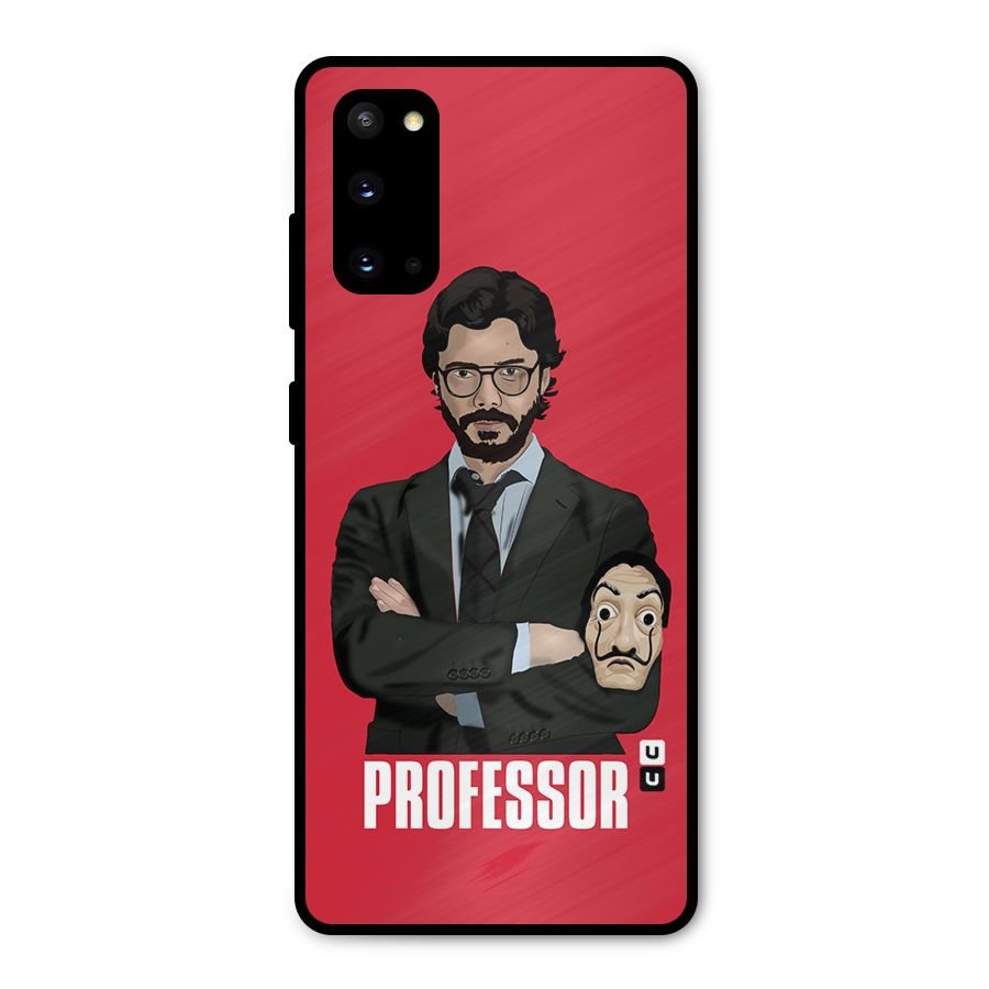 Professor Art Illustration Metal Back Case for Galaxy S20