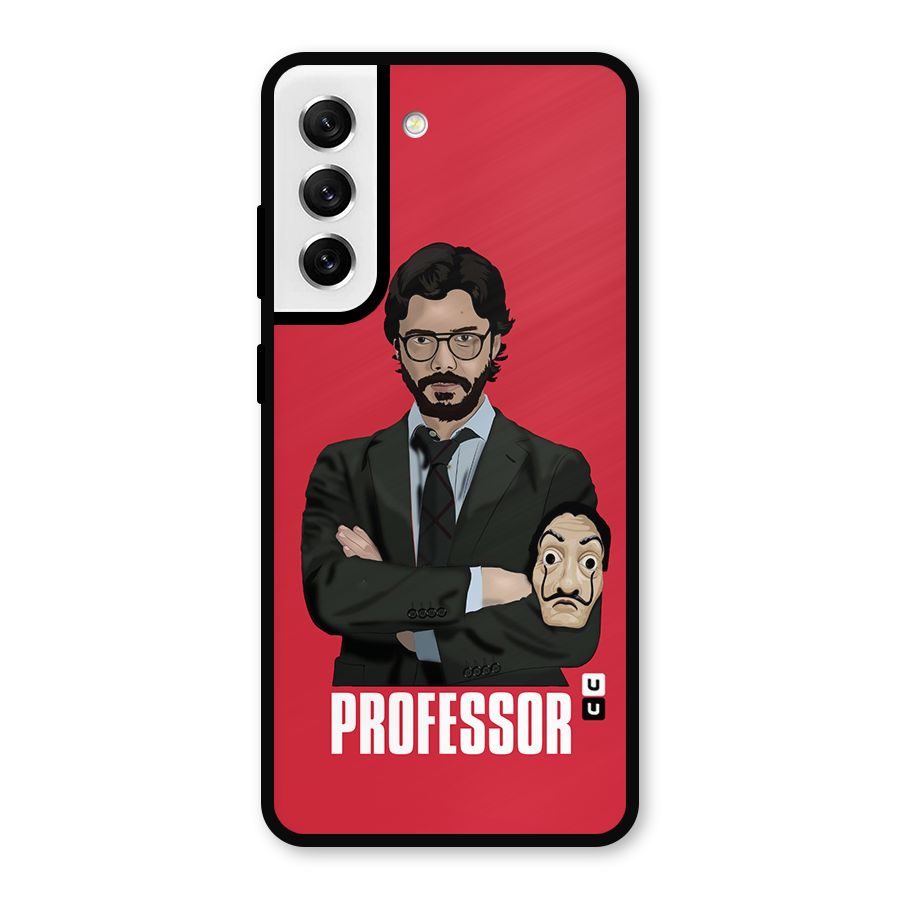 Professor Art Illustration Metal Back Case for Galaxy S21 FE 5G