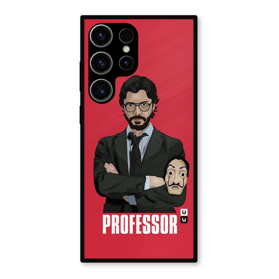 Professor Art Illustration Metal Back Case for Galaxy S23 Ultra