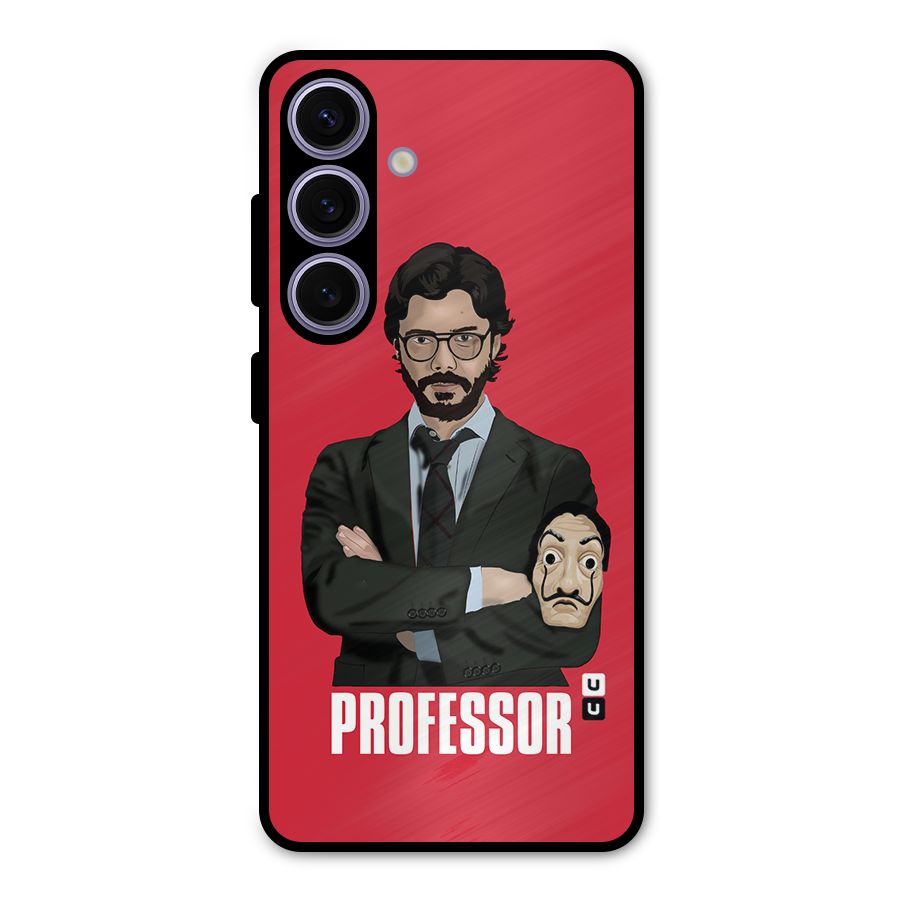 Professor Art Illustration Metal Back Case for Galaxy S24