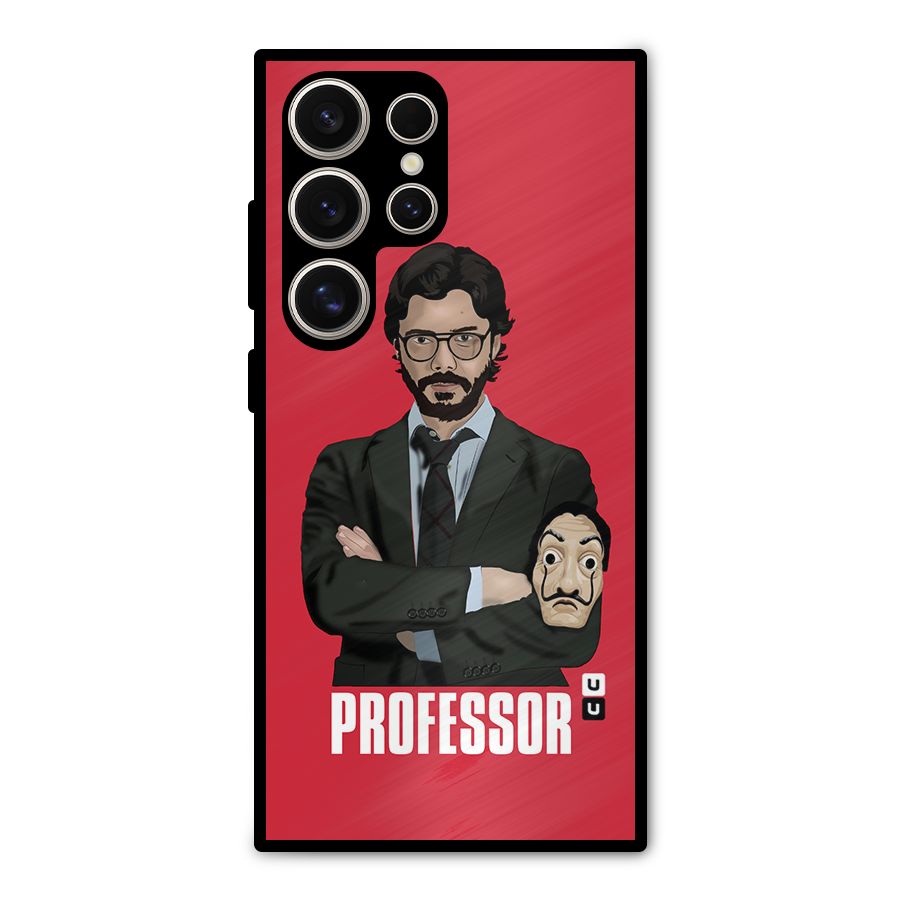Professor Art Illustration Metal Back Case for Galaxy S24 Ultra