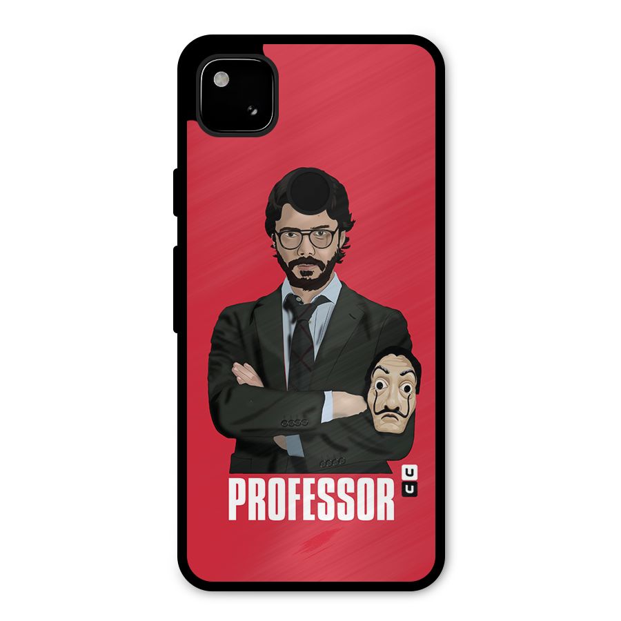 Professor Art Illustration Metal Back Case for Google Pixel 4a