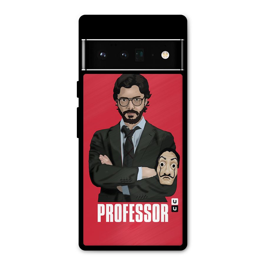 Professor Art Illustration Metal Back Case for Google Pixel 6 Pro