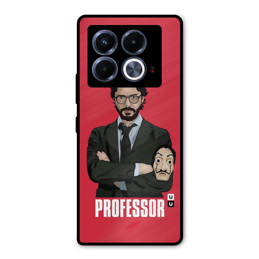 Professor Art Illustration Metal Back Case for Infinix Note 40 5G