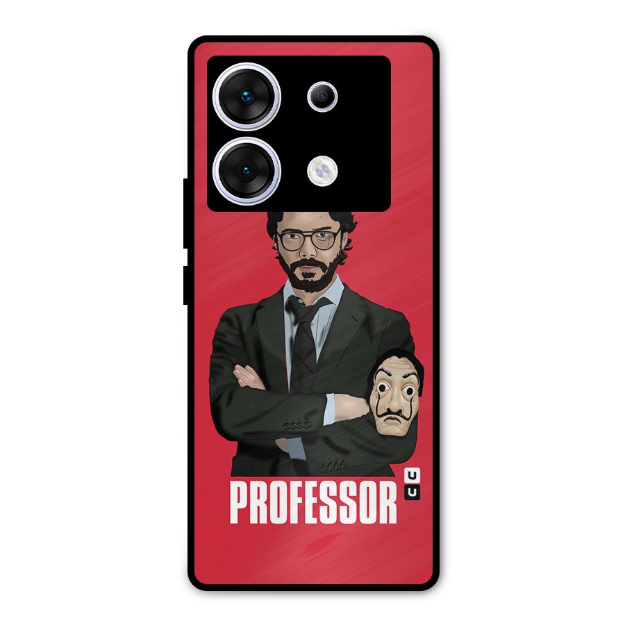 Professor Art Illustration Metal Back Case for Infinix Zero 30 5G