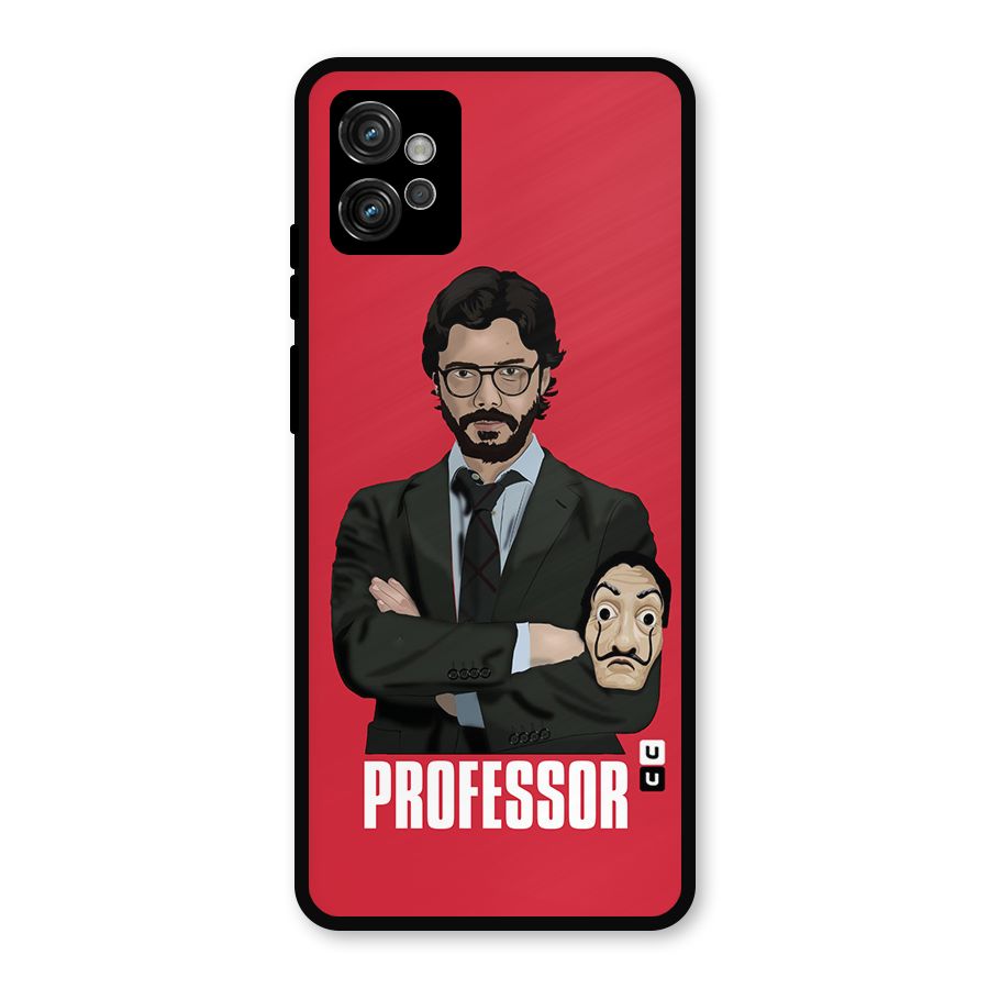 Professor Art Illustration Metal Back Case for Moto G32