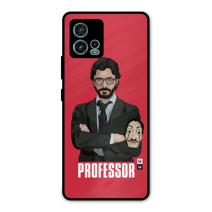 Professor Art Illustration Metal Back Case for Moto G72