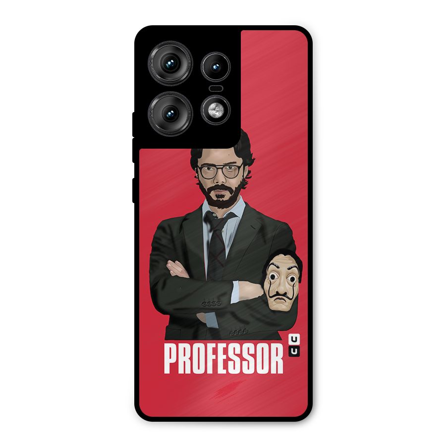 Professor Art Illustration Metal Back Case for Motorola Edge 50 Pro
