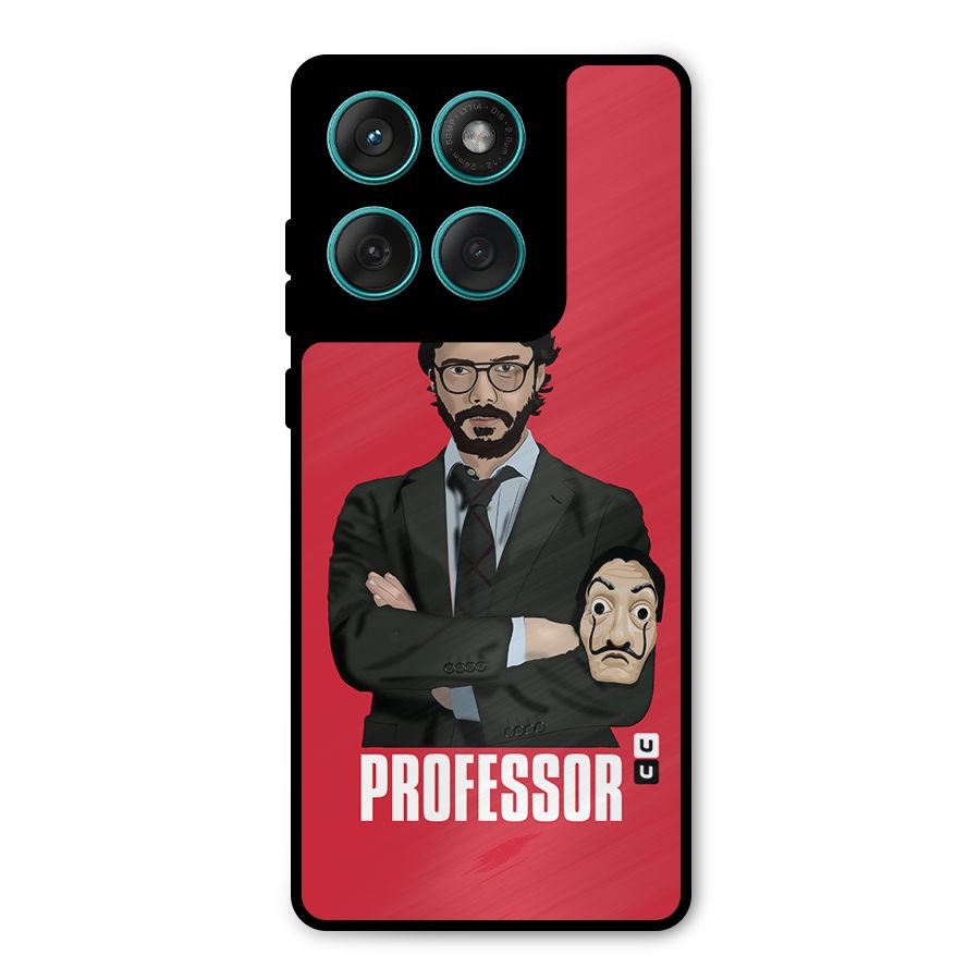 Professor Art Illustration Metal Back Case for Motorola Edge 60 Fusion
