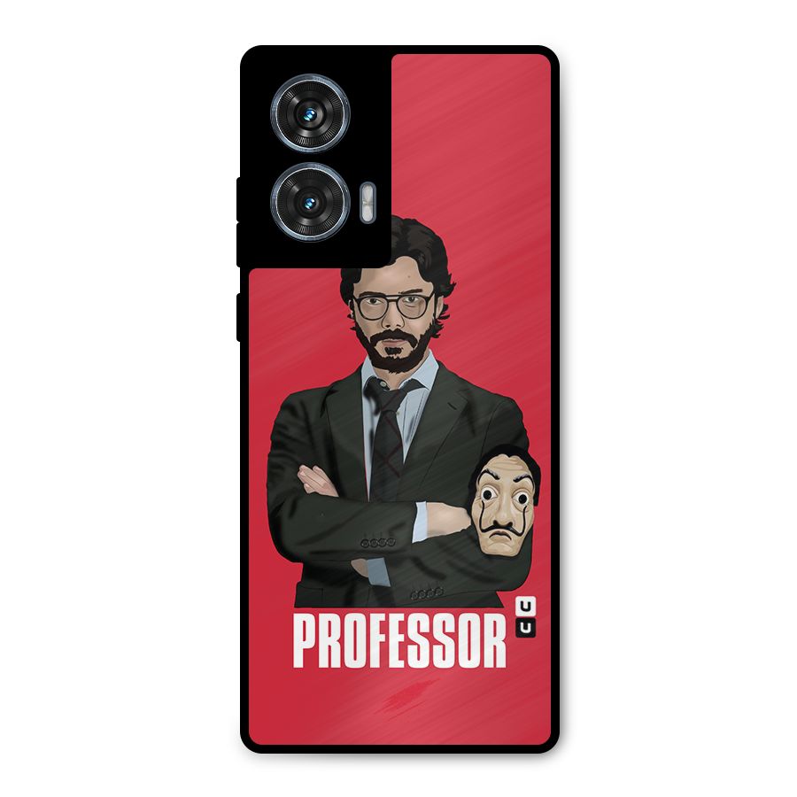 Professor Art Illustration Metal Back Case for Motorola G96