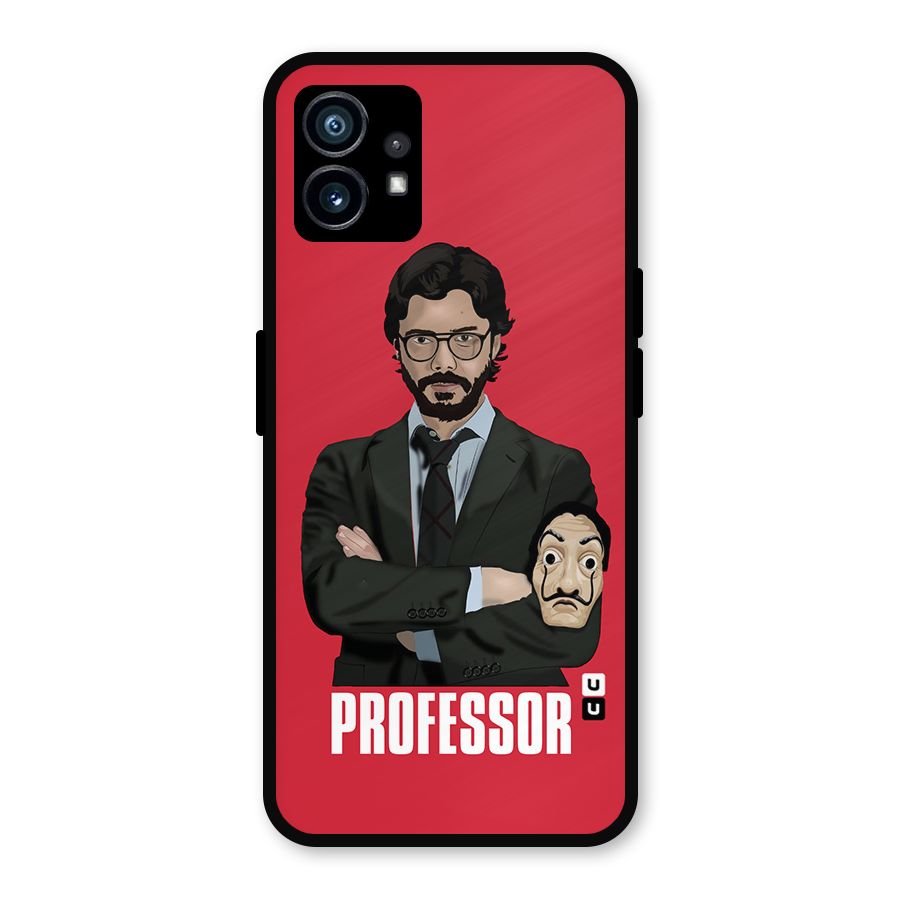 Professor Art Illustration Metal Back Case for Nothing Phone 1