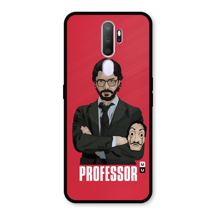 Professor Art Illustration Metal Back Case for Oppo A5 (2020)