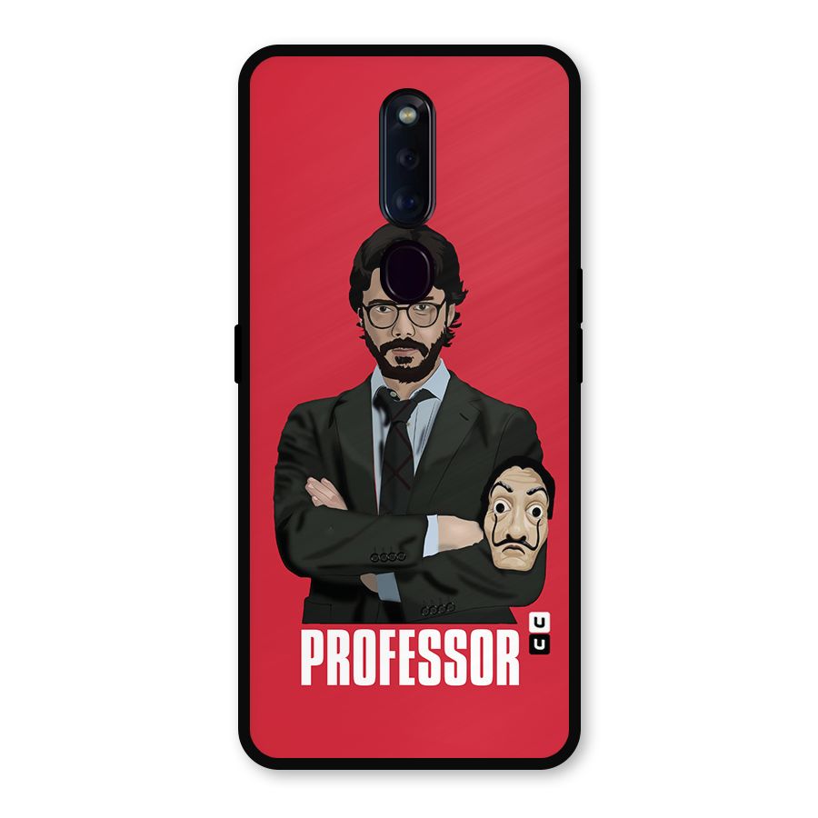 Professor Art Illustration Metal Back Case for Oppo F11 Pro