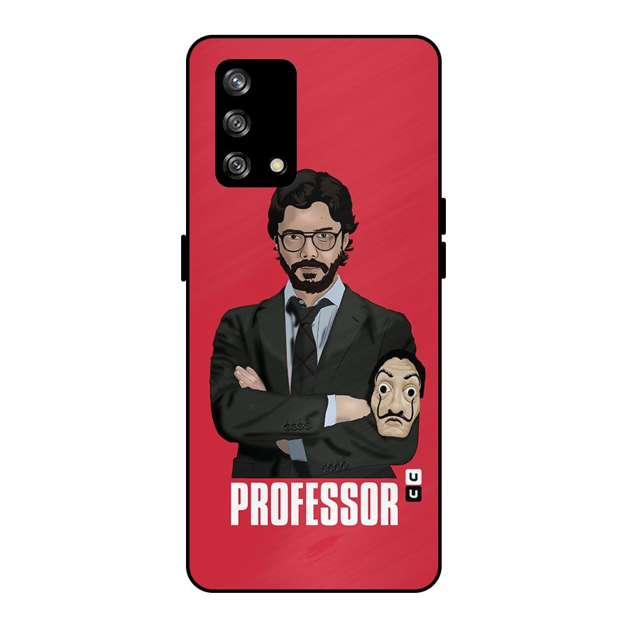 Professor Art Illustration Metal Back Case for Oppo F19