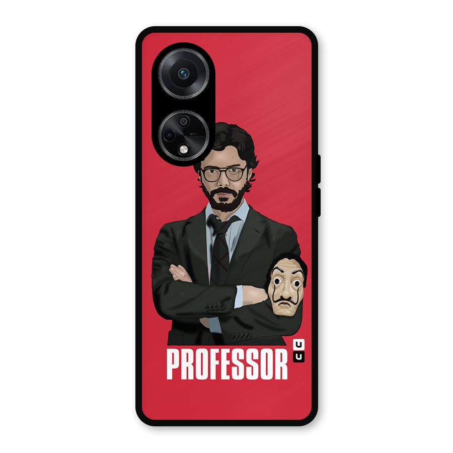 Professor Art Illustration Metal Back Case for Oppo F23