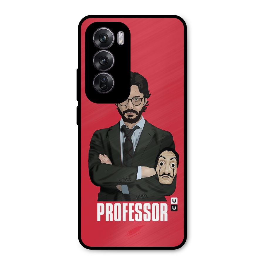 Professor Art Illustration Metal Back Case for Oppo Reno12 Pro