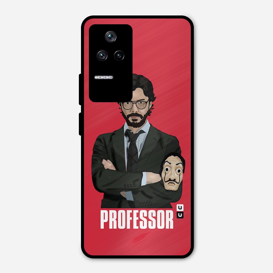 Professor Art Illustration Metal Back Case for Poco F4 5G