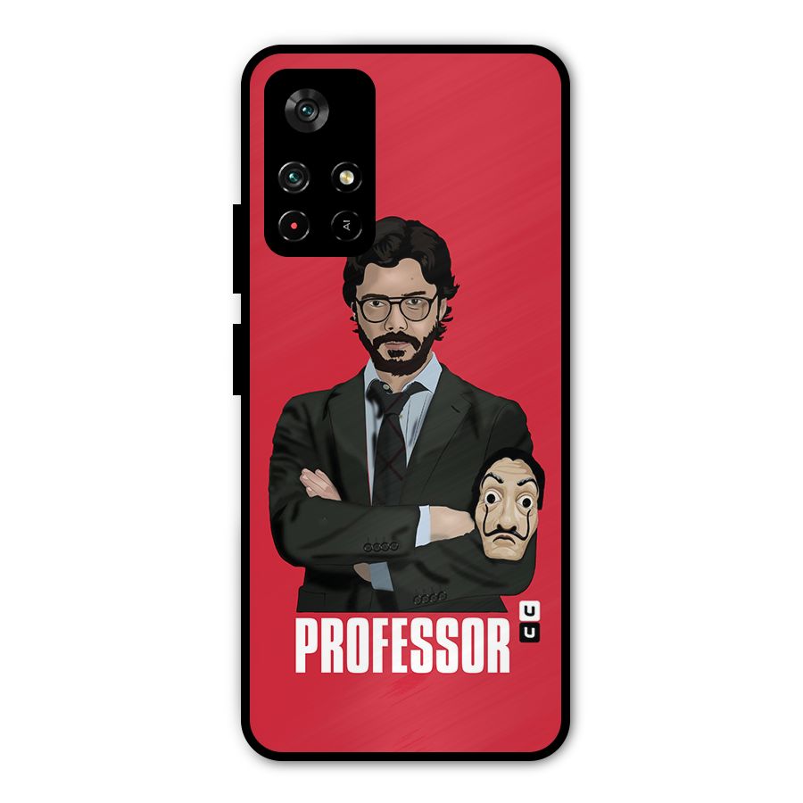 Professor Art Illustration Metal Back Case for Poco M4 Pro 5G