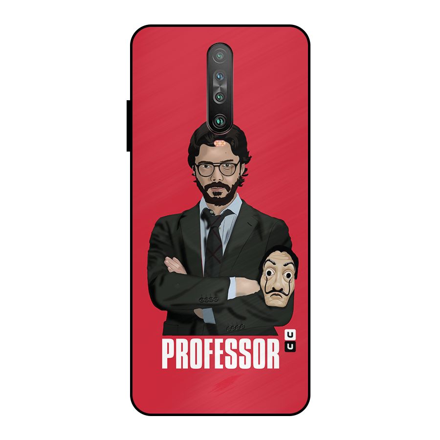 Professor Art Illustration Metal Back Case for Poco X2