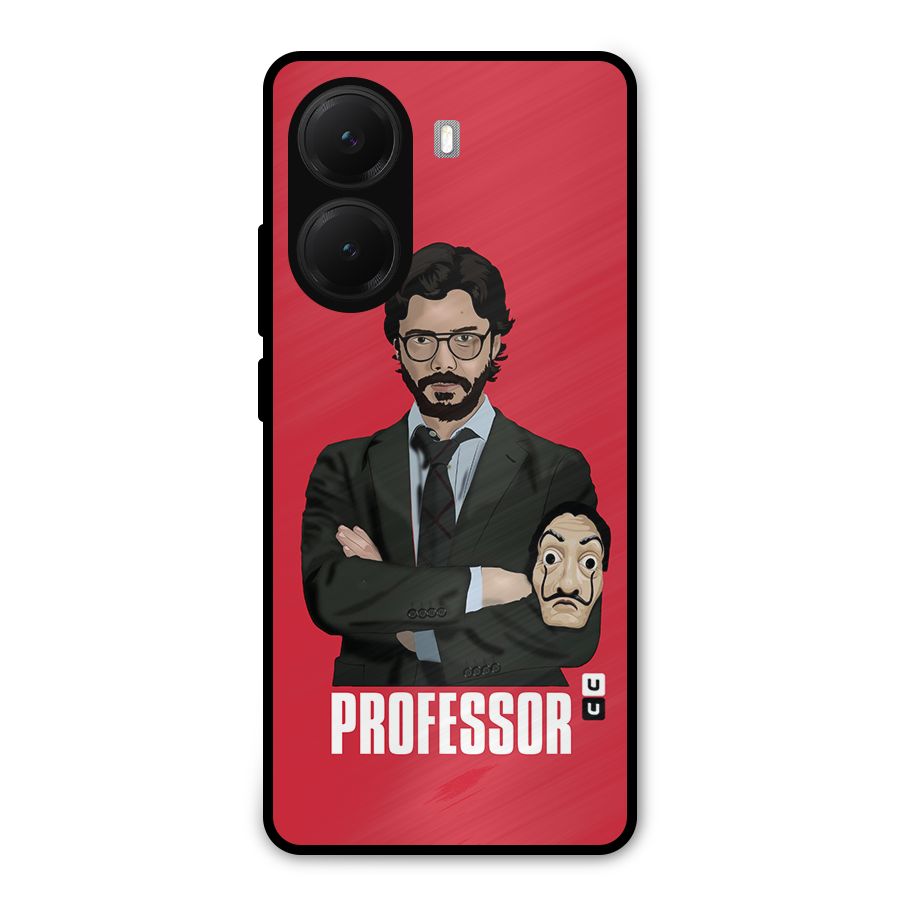 Professor Art Illustration Metal Back Case for Poco X7 Pro