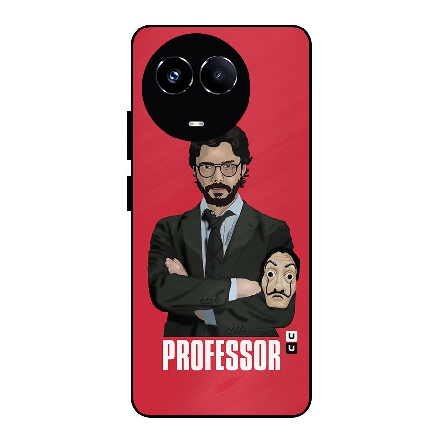 Professor Art Illustration Metal Back Case for Realme 11X
