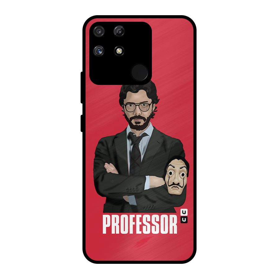 Professor Art Illustration Metal Back Case for Realme Narzo 50A