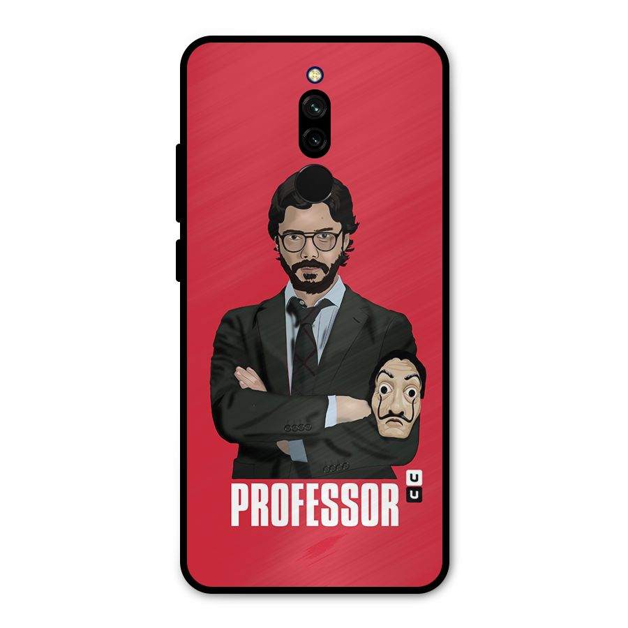 Professor Art Illustration Metal Back Case for Redmi 8