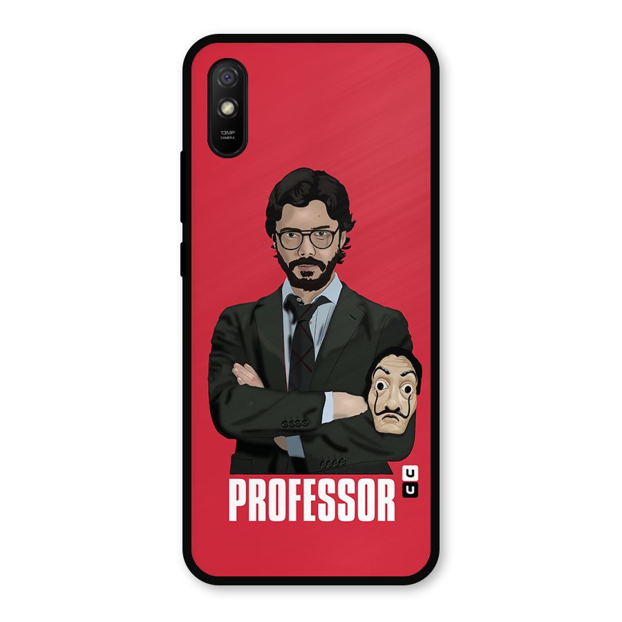 Professor Art Illustration Metal Back Case for Redmi 9i